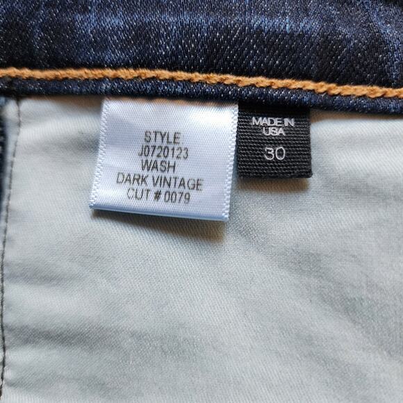 Veronica Beard Jeans Womens Size 30 Carolyn 10" Baby Boot Dark Wash Gold Stripe - Picture 11 of 11